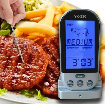 Цифровой беспроводной термометр для духовки, зонд для мяса, барбекю, кухонные инструменты для приготовления пищи
