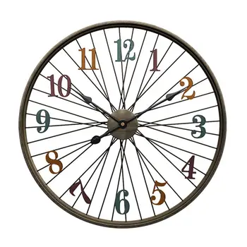 Часы Металлические Минималистичные Декоративные Роскошные Негабаритные Подвесные Без тиканья для гостиной Офиса Столовой спальни