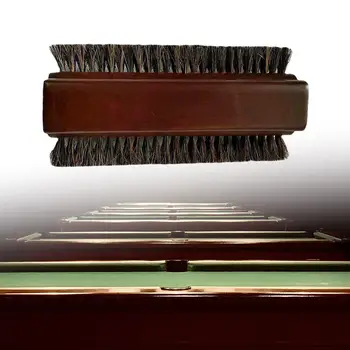 Щетка для бильярдного стола С деревянной ручкой, Прочная, удобный захват, Легкая, Практичная, Удобная Трехсторонняя щетка из Конского волоса
