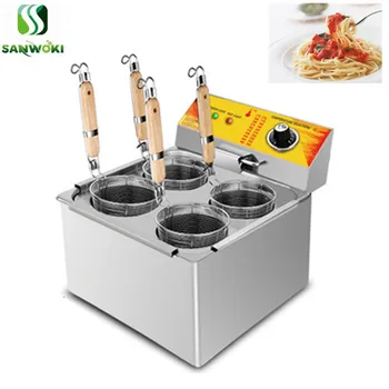 Электрическая машина для приготовления лапши на 4 решетки макароноварка Печь для приготовления спагетти Посуда из нержавеющей стали Плита для приготовления острой пищи